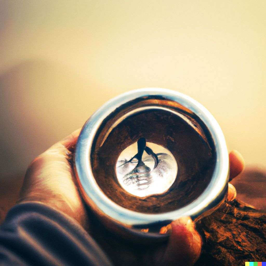 the discovery of gravity, photograph, golden hour lighting